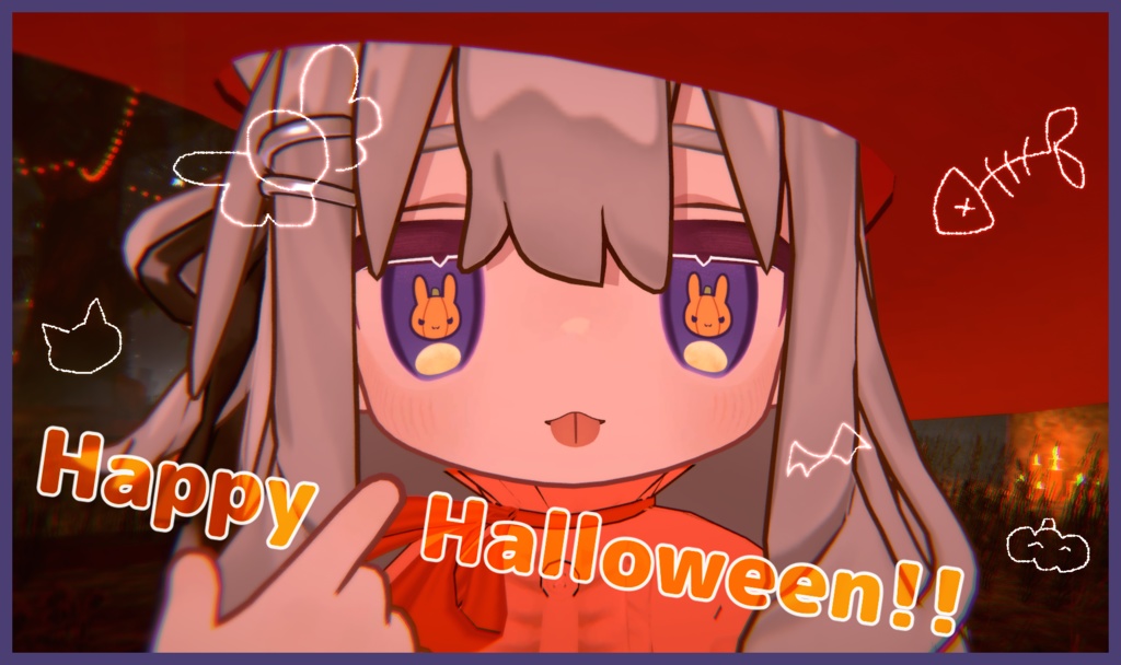 【キプフェル Kipfel 対応】🎃Pumpkin Rabbit🐰Eye texture【Free】