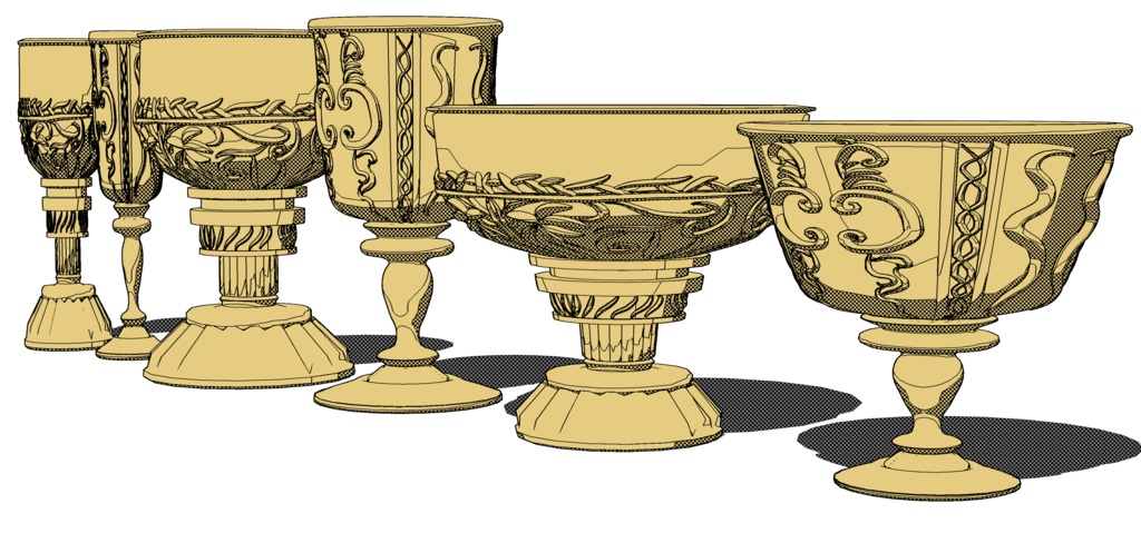 ゴブレット 2タイプ 形変更バージョン付き