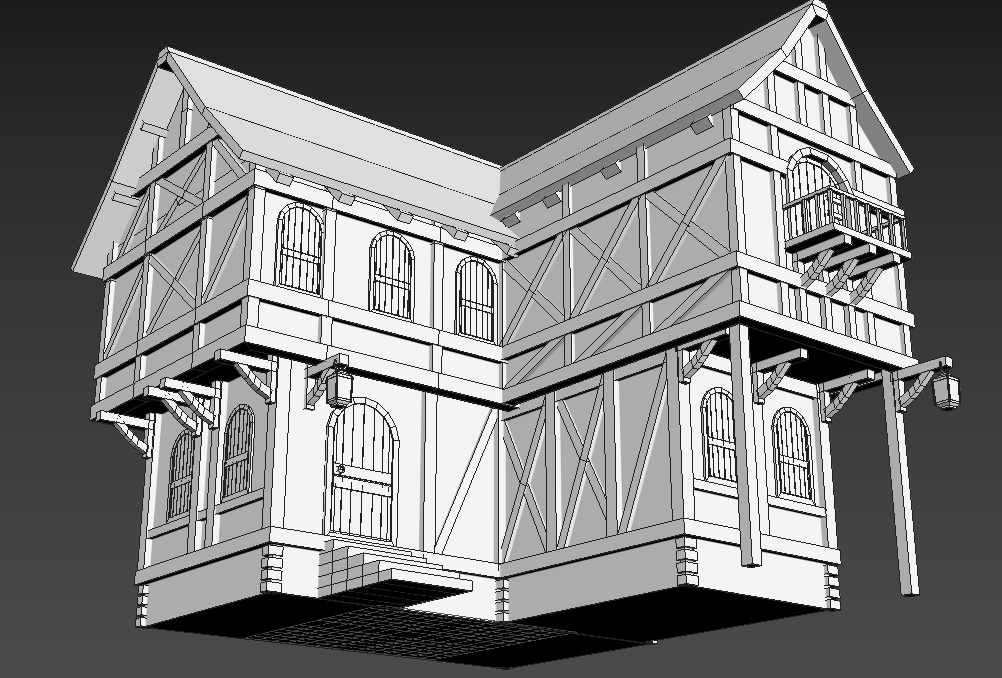 洋風二階建て木造家