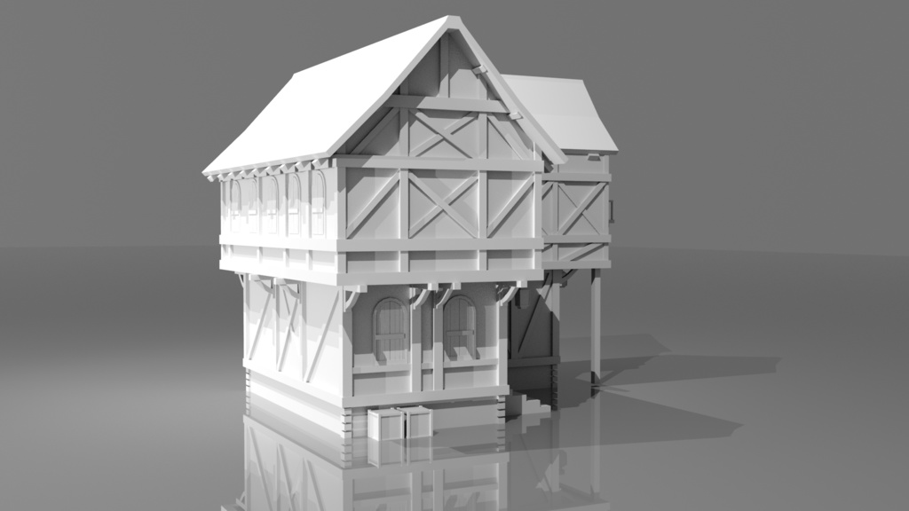 洋風二階建て木造家