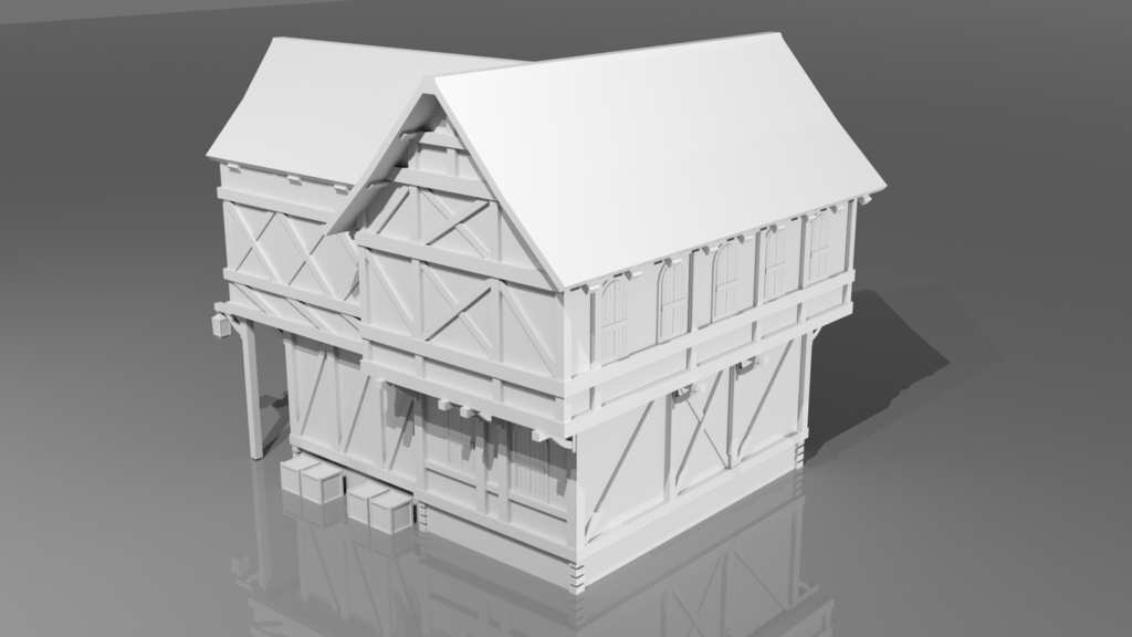 洋風二階建て木造家