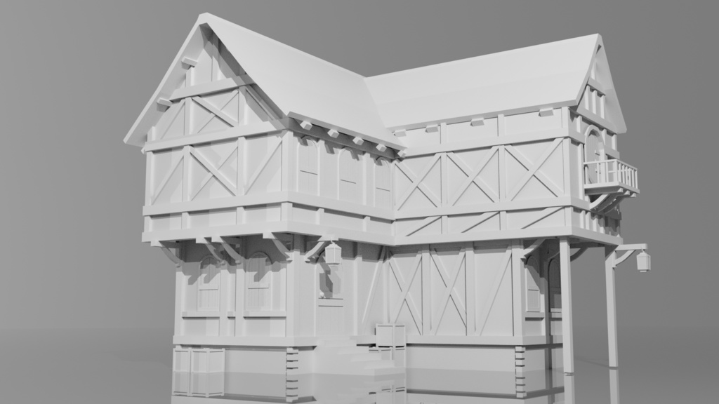 洋風二階建て木造家