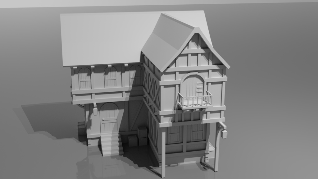 洋風二階建て木造家