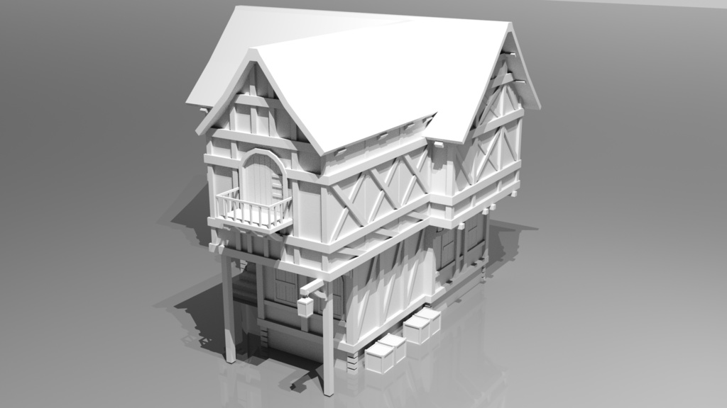 洋風二階建て木造家