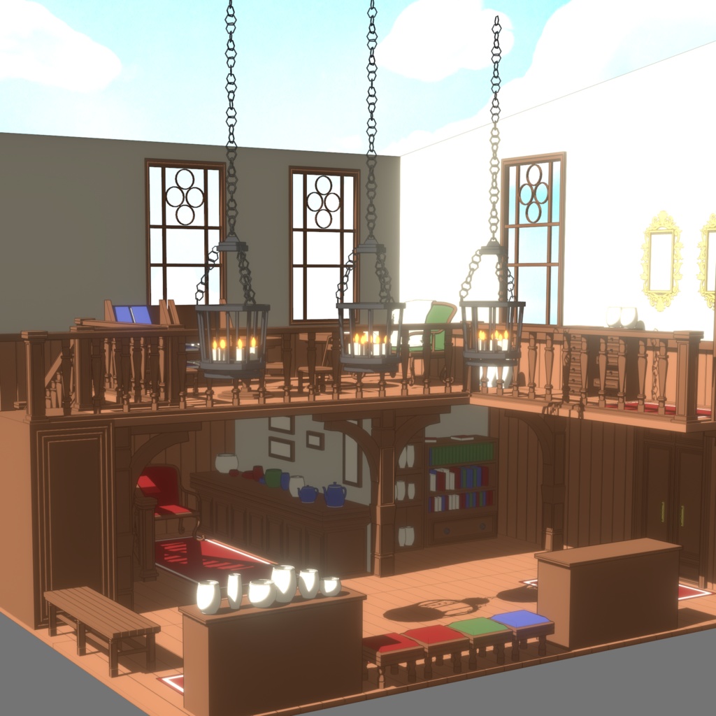 二階建ての部屋