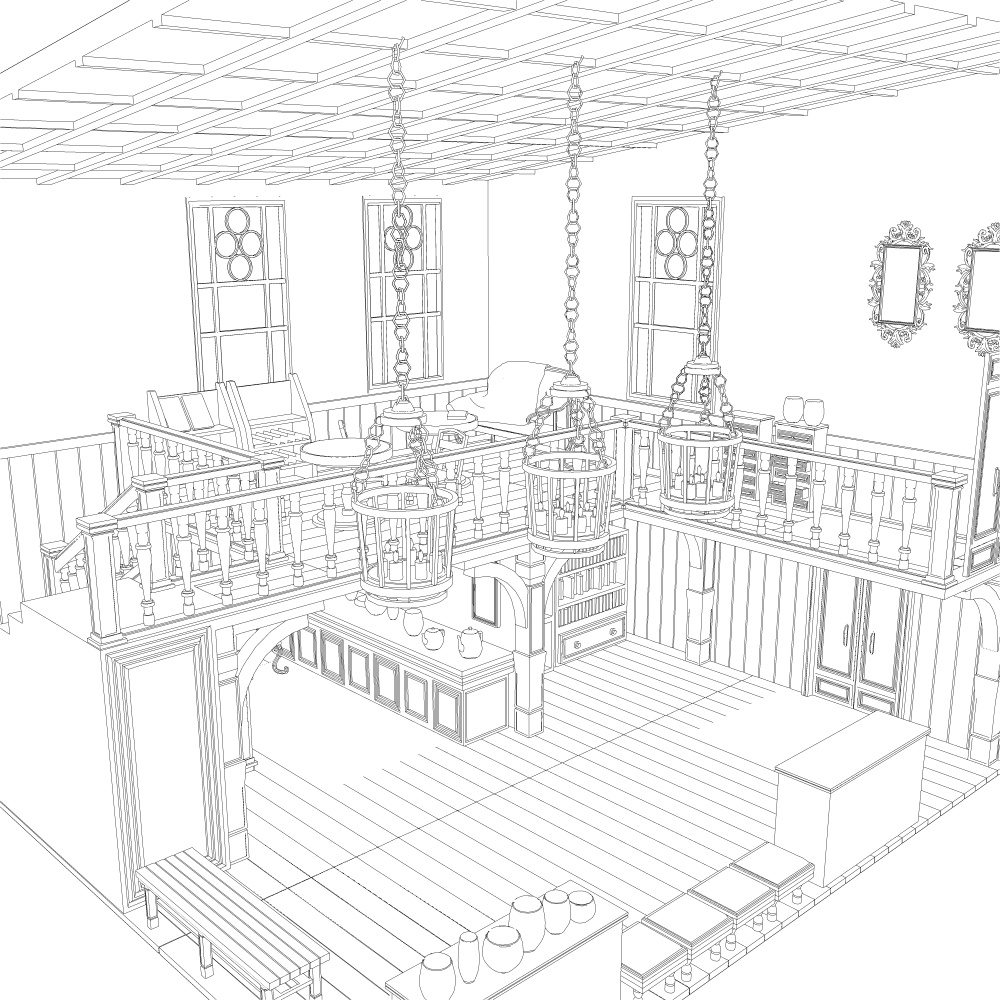 二階建ての部屋