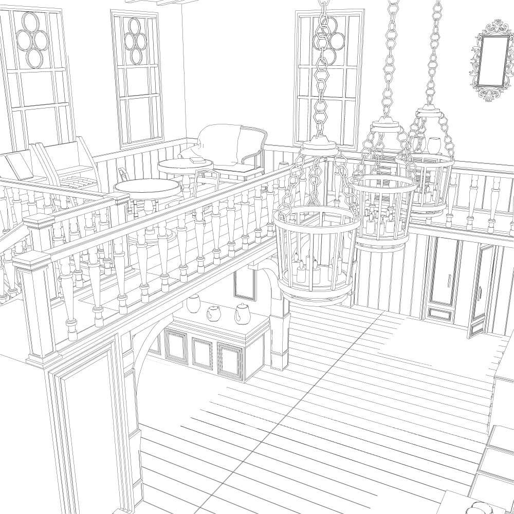 二階建ての部屋