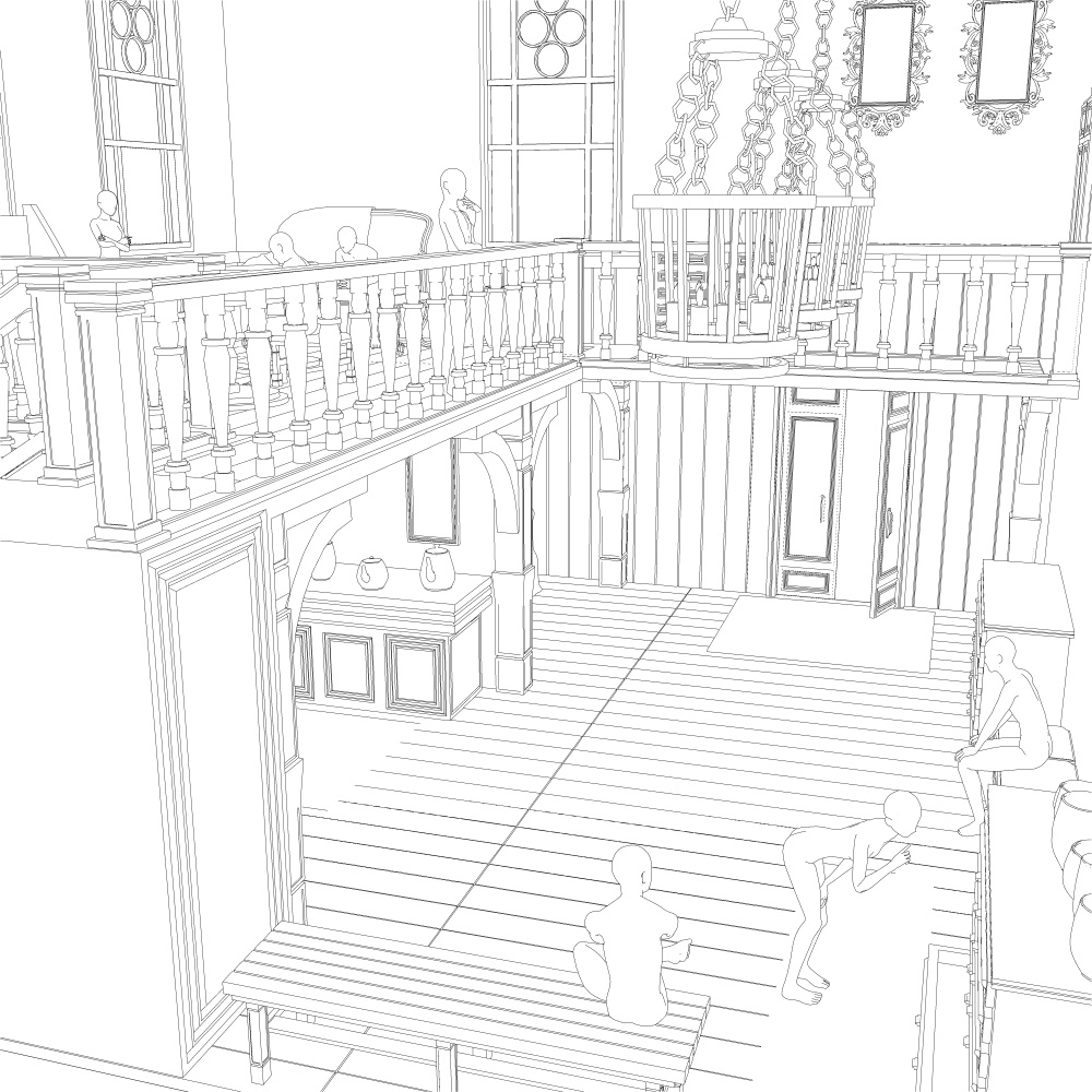 二階建ての部屋