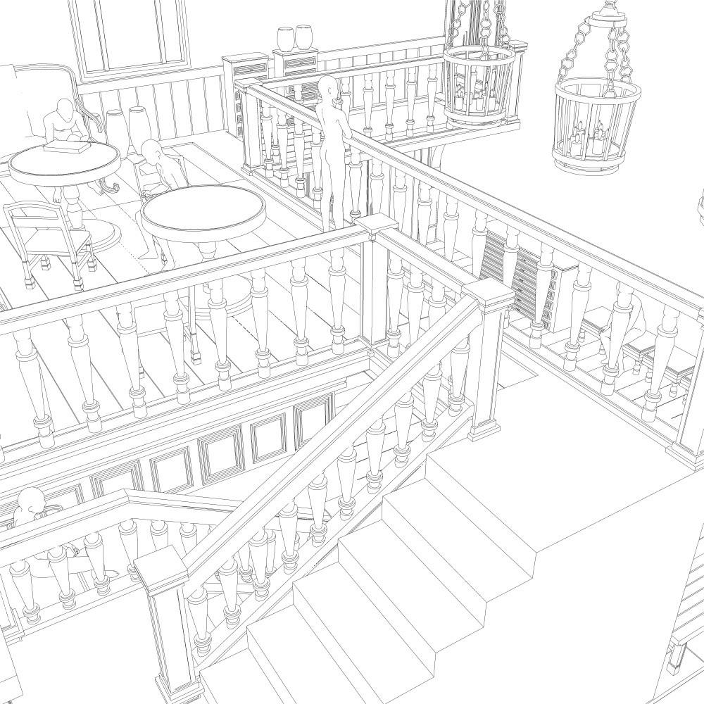 二階建ての部屋