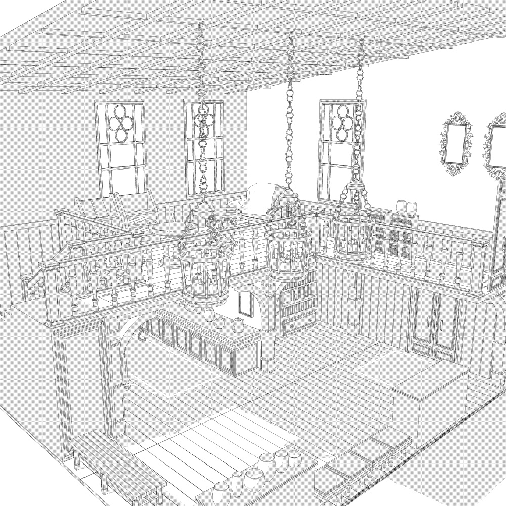 二階建ての部屋