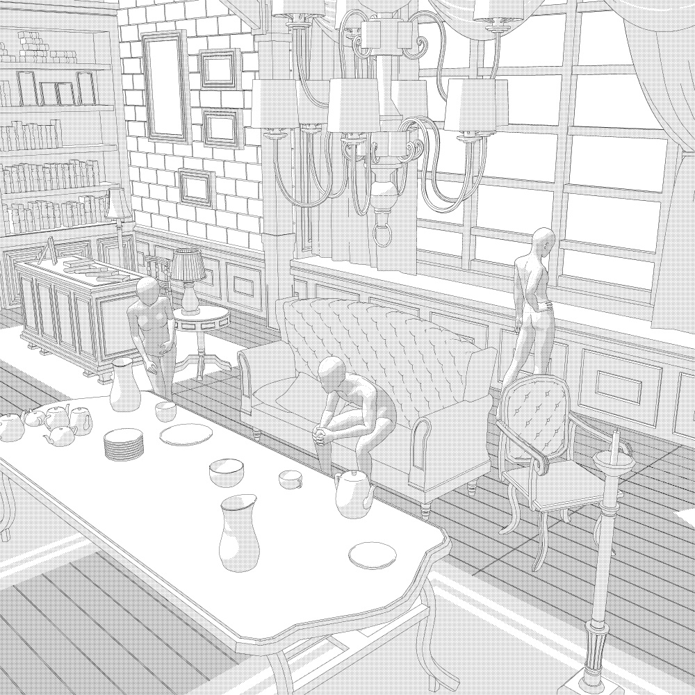 暖炉のある部屋