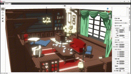 暖炉のある部屋