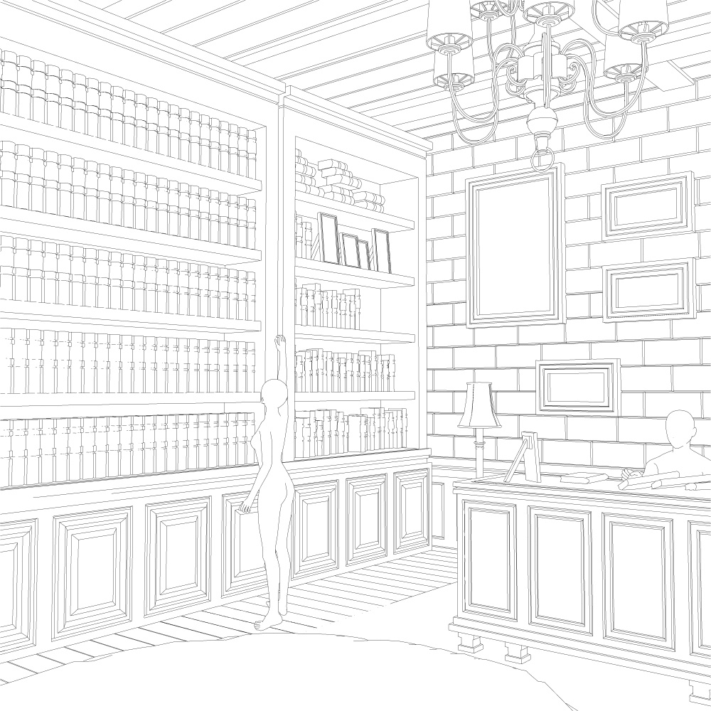 暖炉のある部屋