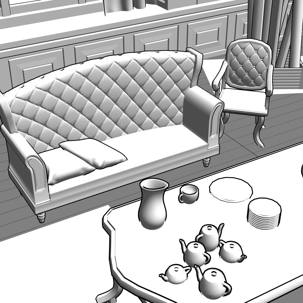 暖炉のある部屋