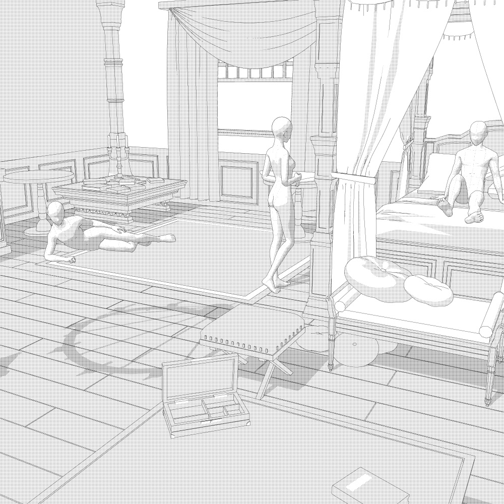 暖炉のある部屋