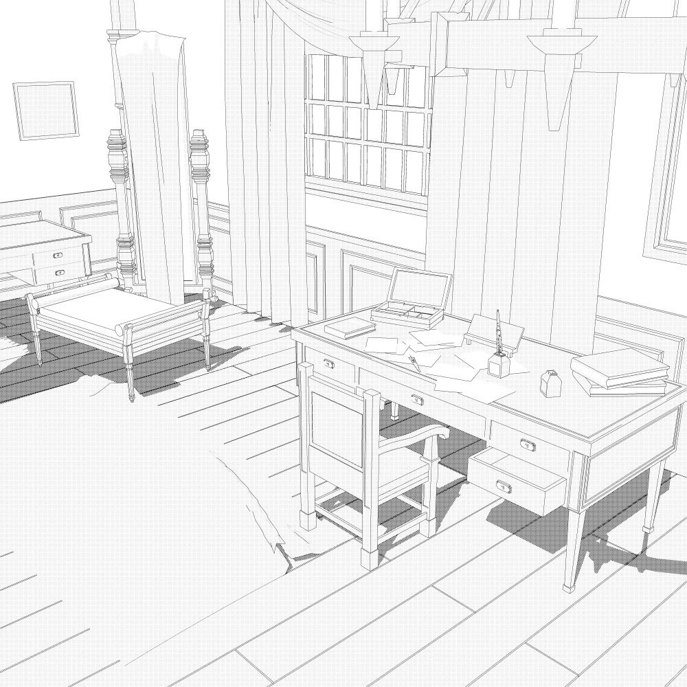 暖炉のある部屋