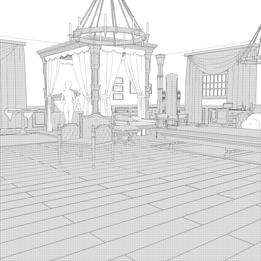 暖炉のある部屋