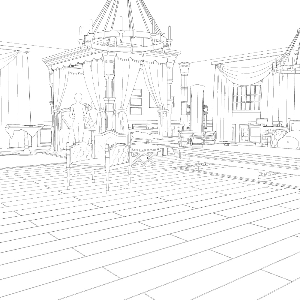 暖炉のある部屋