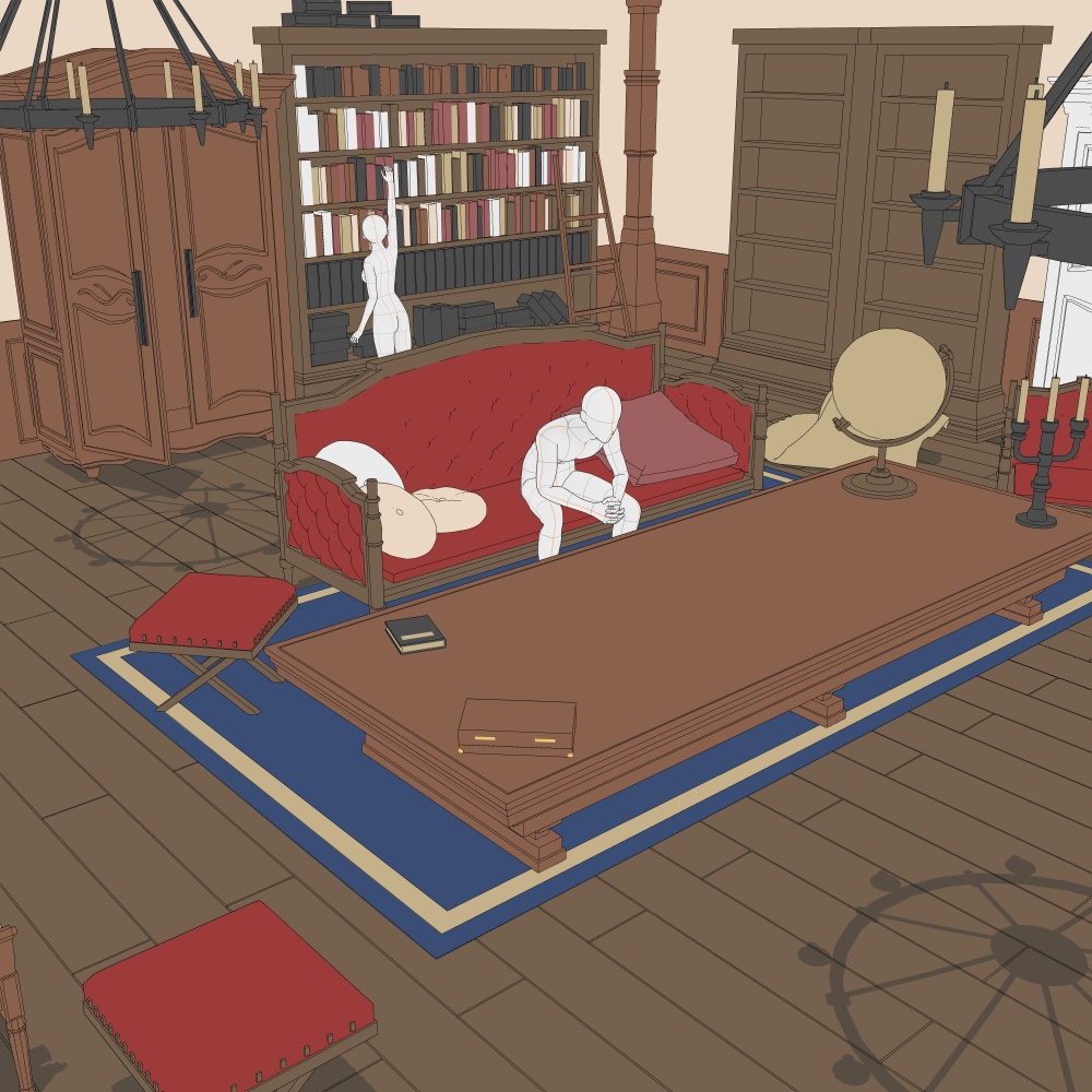 暖炉のある部屋