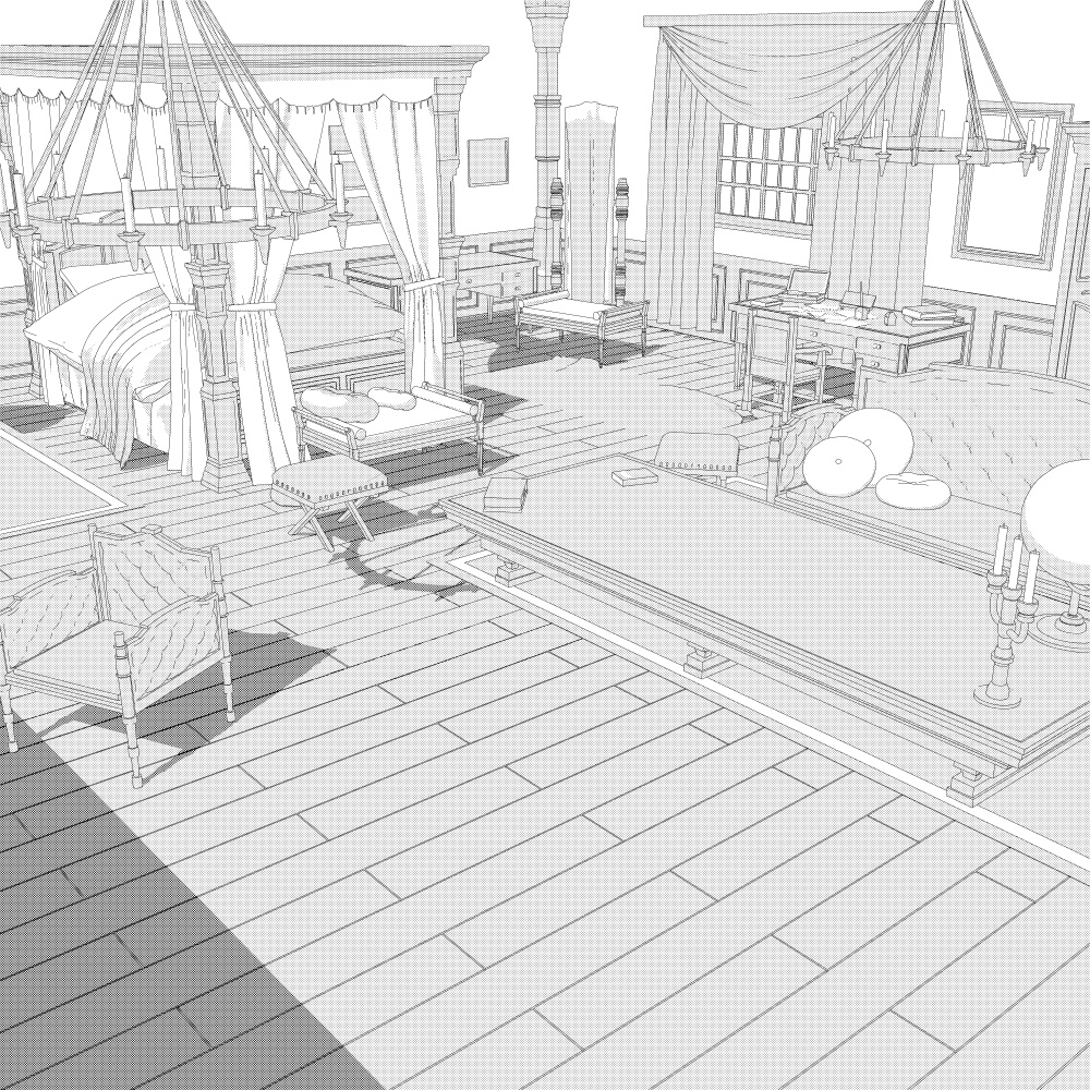 暖炉のある部屋