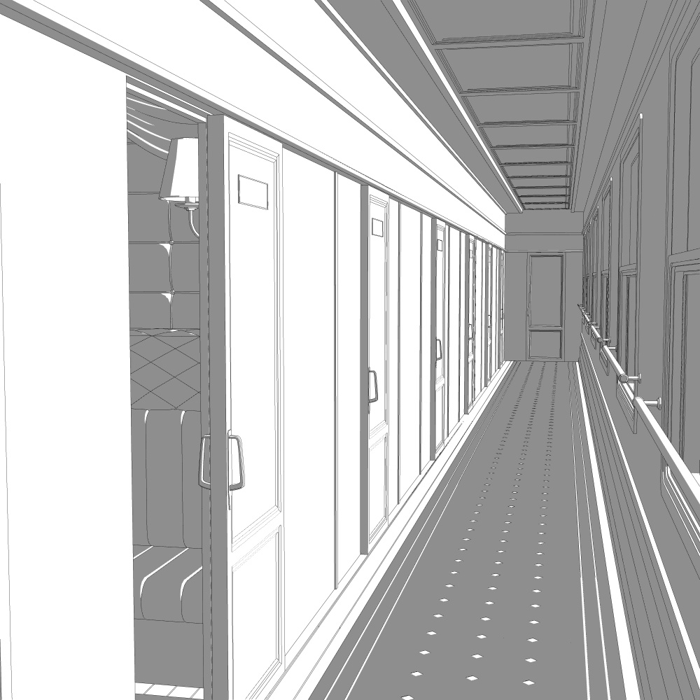 列車客室・通路