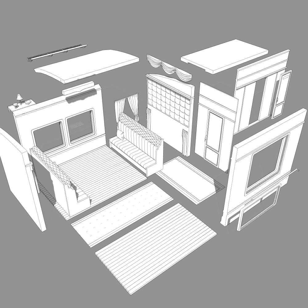 列車客室・通路