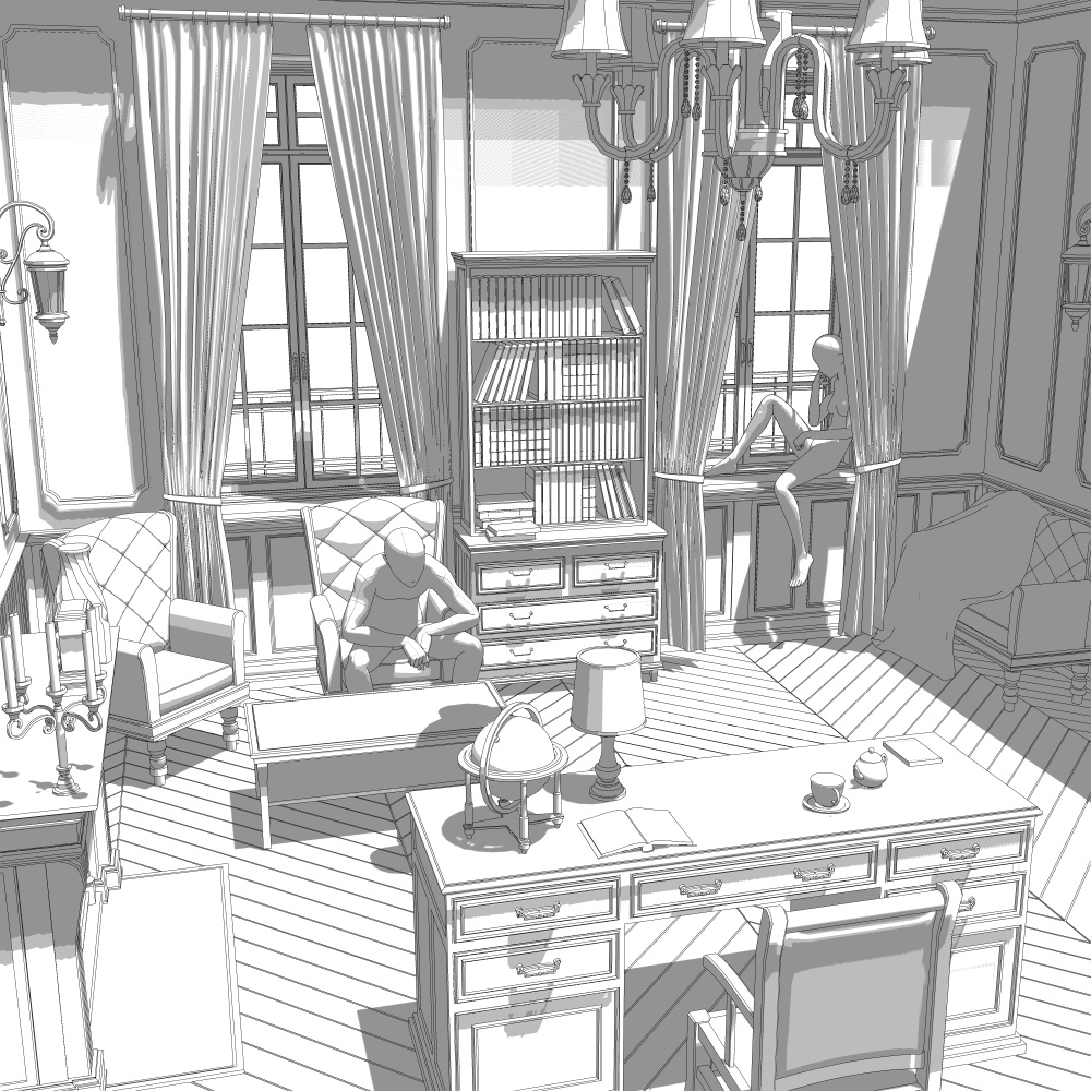 クラシック書斎