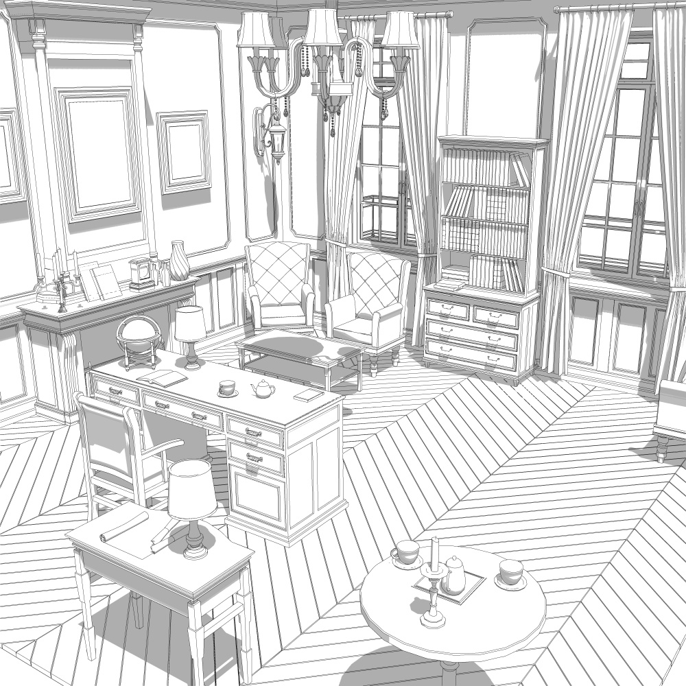 クラシック書斎