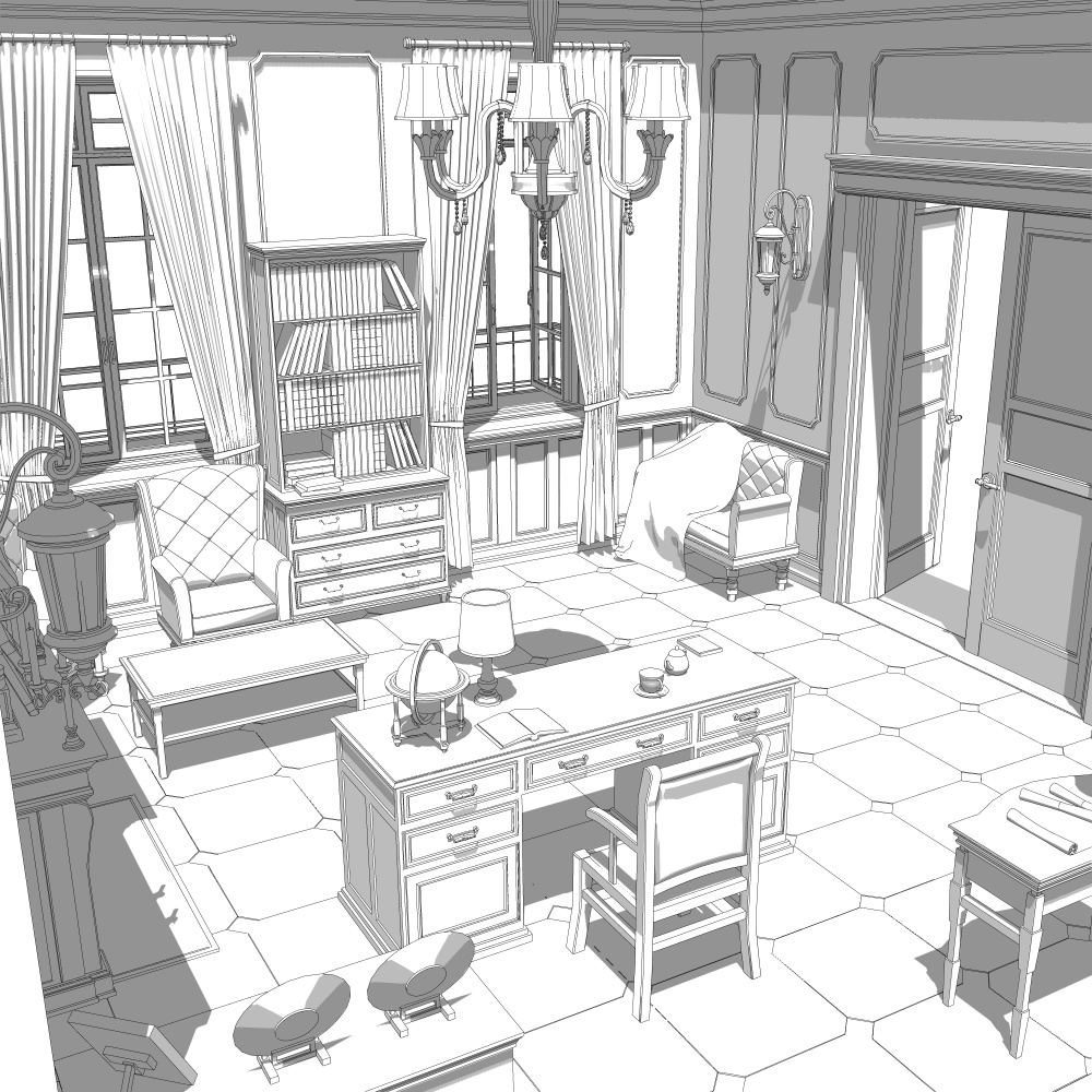 クラシック書斎