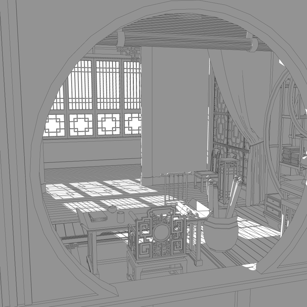 武侠書斎・廊下