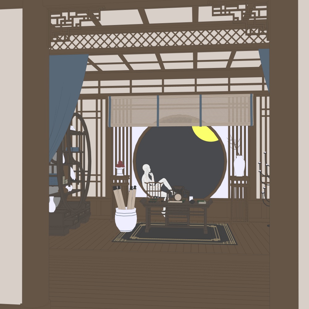 武侠書斎・廊下