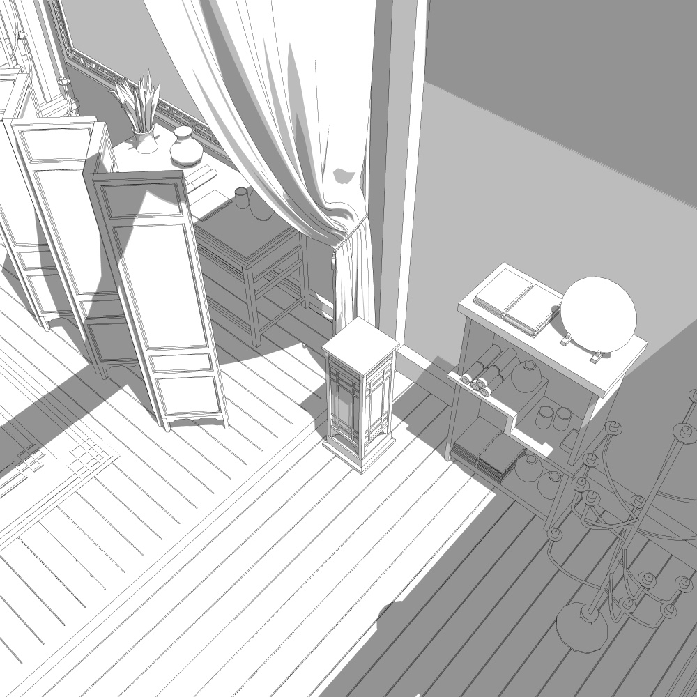 武侠書斎・廊下