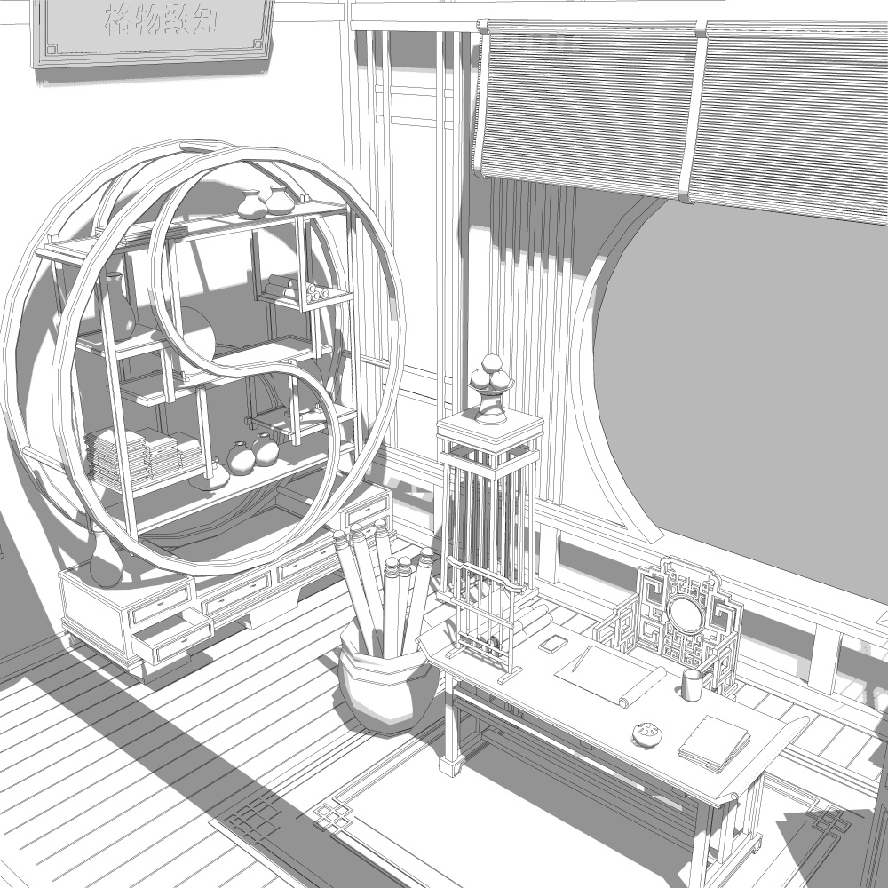 武侠書斎・廊下