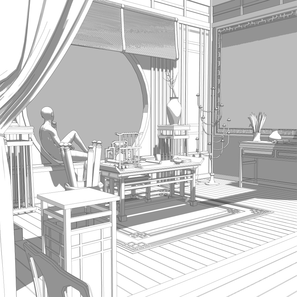 武侠書斎・廊下