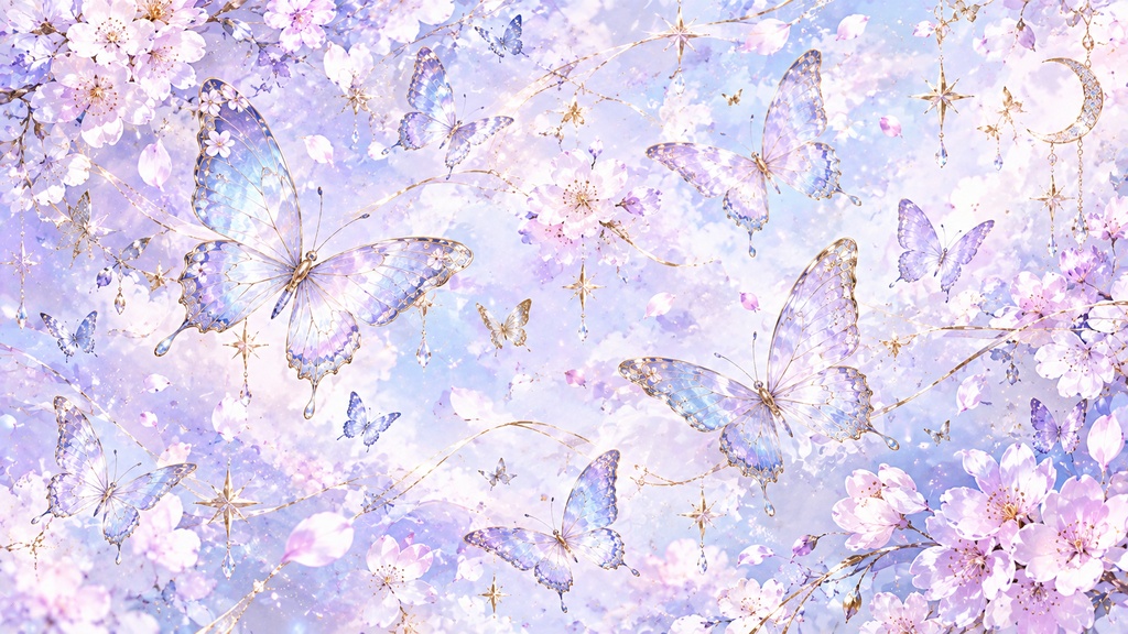 蝶のパターン柄デジタルペーパー
