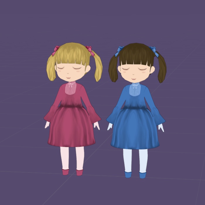 リボンのツインテール【ロポさん/ウィッグ】