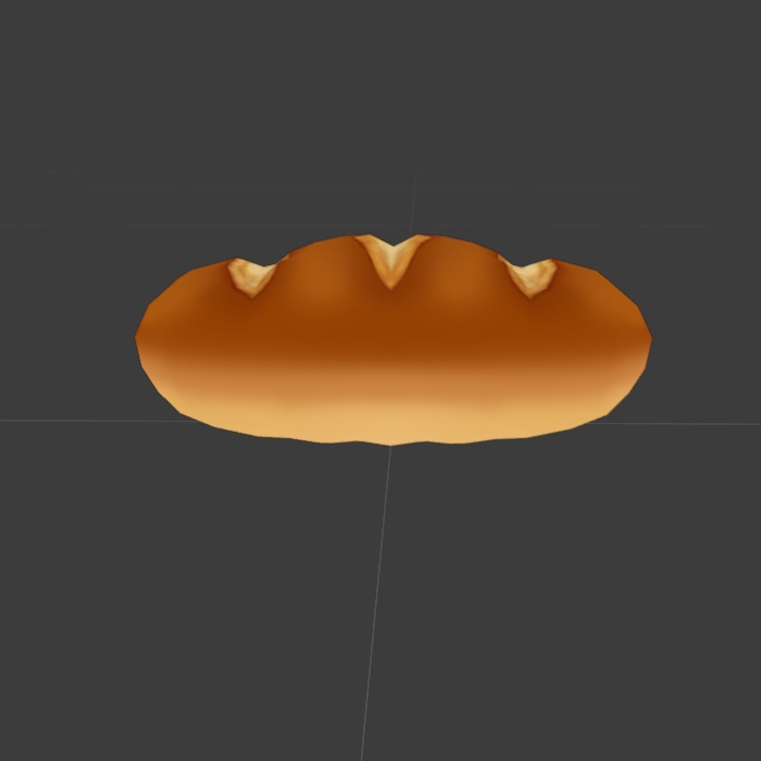 食べ物モデル おいしいパン F_001【オリジナル】