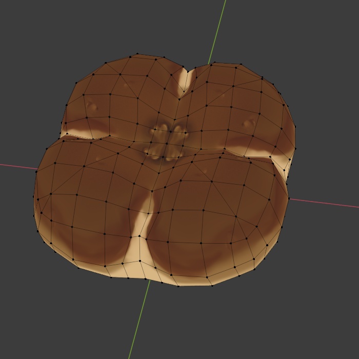 食べ物モデル くるみパン F_002【オリジナル】