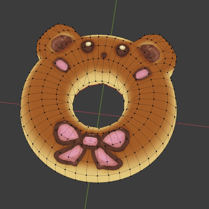 食べ物モデル くまパン F_003【オリジナル】