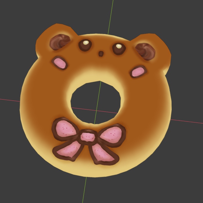 食べ物モデル くまパン F_003【オリジナル】