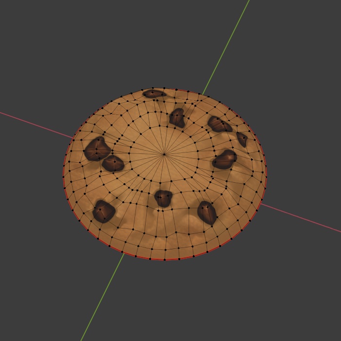 食べ物モデル チョコチップクッキー F_004【オリジナル】