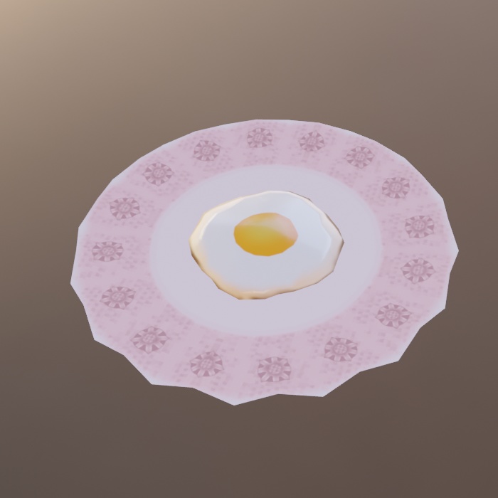 食べ物モデル 目玉焼き F_016【オリジナル】