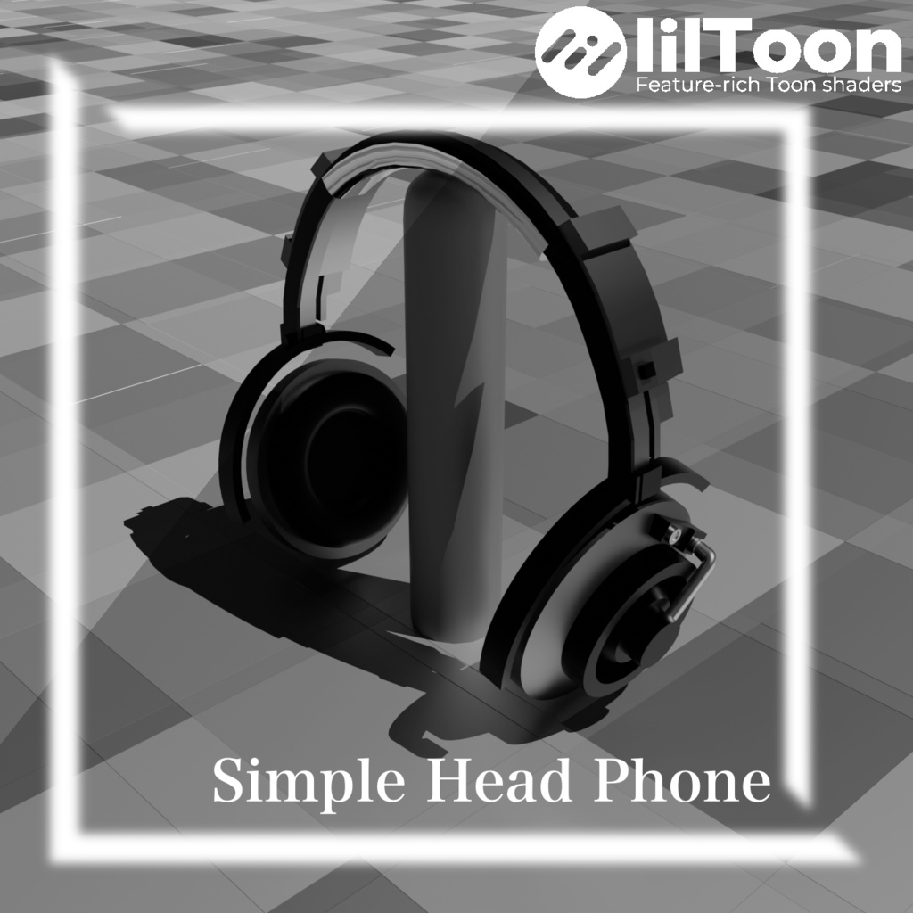 【VRChat】simple head phone【ヘッドホン】