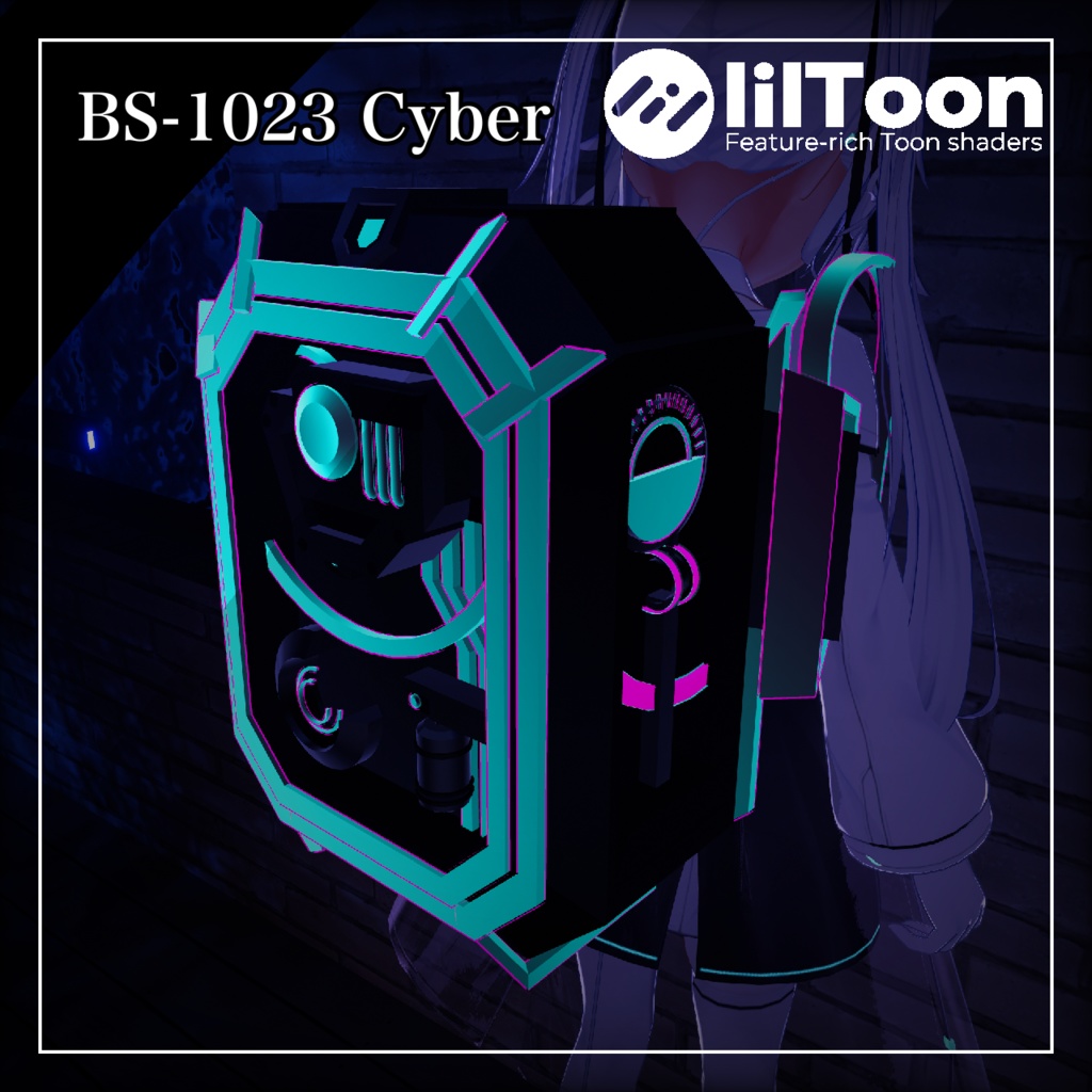 【無料】【VRChat】【リュック】BS-1023_Cyber【PB設定済み】