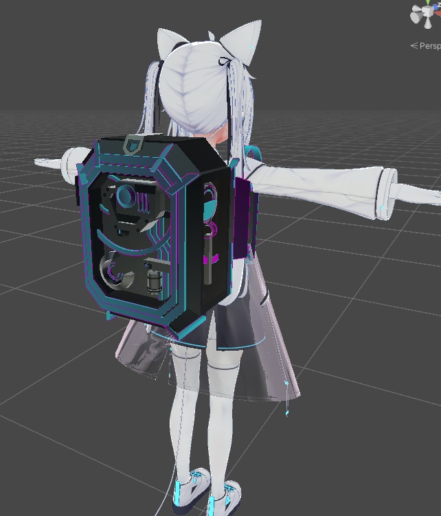 【無料】【VRChat】【リュック】BS-1023_Cyber【PB設定済み】
