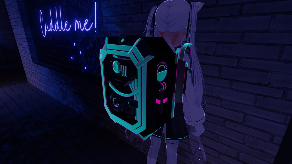 【無料】【VRChat】【リュック】BS-1023_Cyber【PB設定済み】