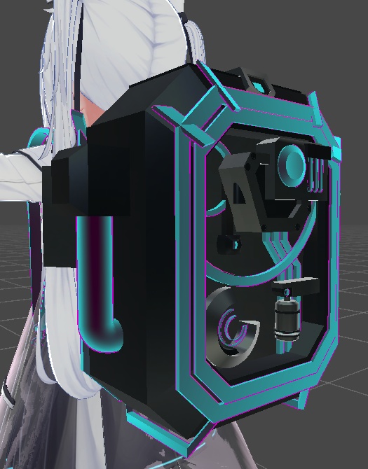 【無料】【VRChat】【リュック】BS-1023_Cyber【PB設定済み】