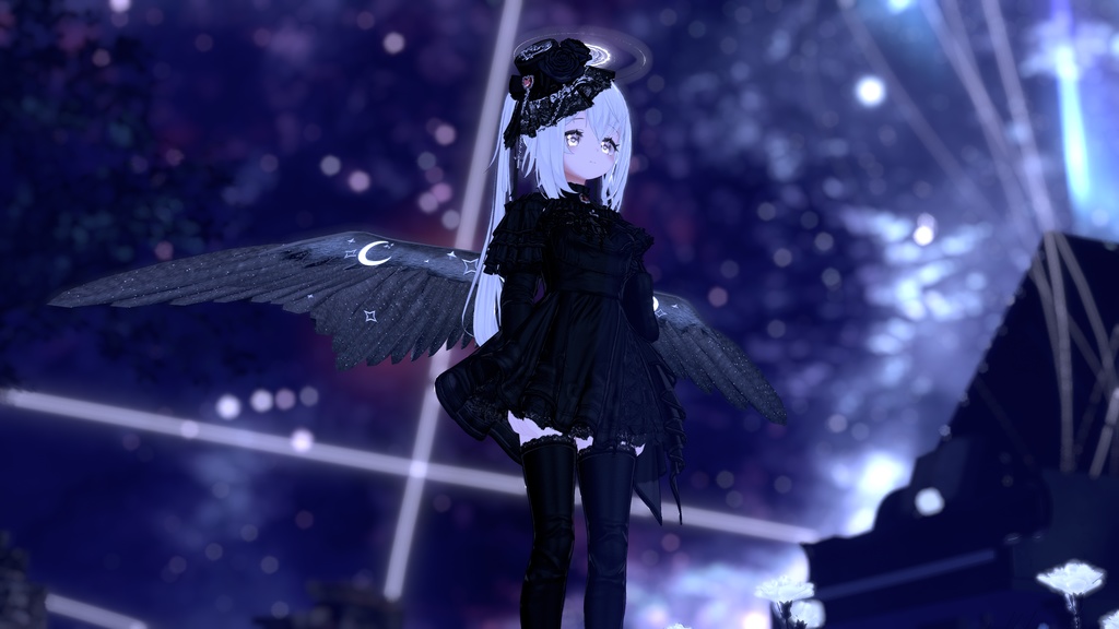 【VRChat】Black Angel Wing 【MA対応】
