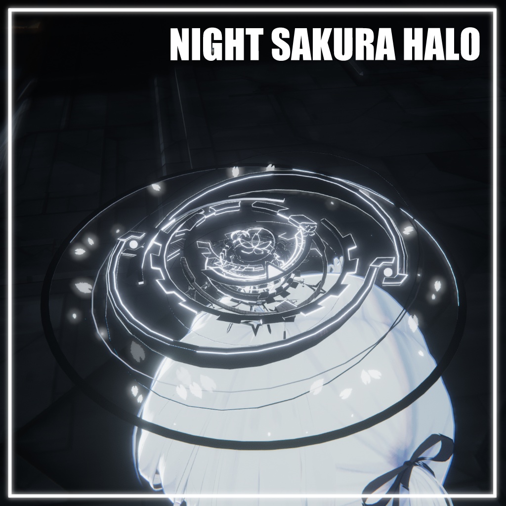 【VRChat】Night Sakura Halo 【MA設定済み】