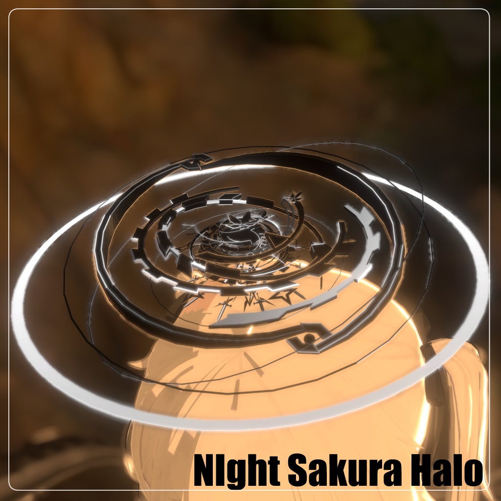 【VRChat】Night Sakura Halo 【MA設定済み】